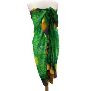 Womens Swimsuit Cover Up Shawl Wrap Tropical Hawaian Bikini Scarf  Multifunction